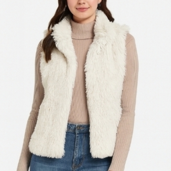 Croft & Barrow Shimmer Faux Fur Vest L/XL | Soft Shaggy Statement Layer - Picture 9 of 9